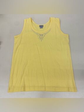 YELLOW BEDAZZLED TANKTOP